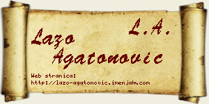 Lazo Agatonović vizit kartica
